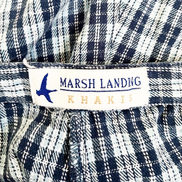 Vintage Marsh Landing Khakis Blue & White Plaid Skort - Picture 3 of 4